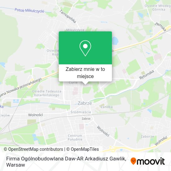 Mapa Firma Ogólnobudowlana Daw-AR Arkadiusz Gawlik