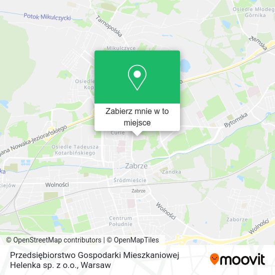 Mapa Przedsiębiorstwo Gospodarki Mieszkaniowej Helenka sp. z o.o.