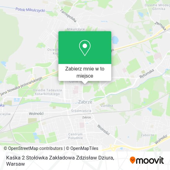 Mapa Kaśka 2 Stołówka Zakładowa Zdzisław Dziura