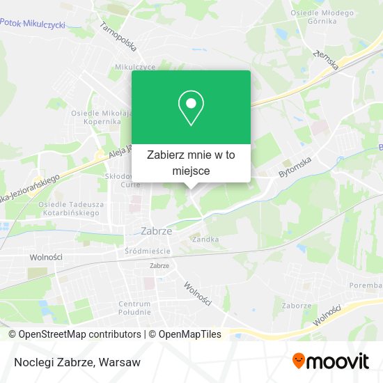 Mapa Noclegi Zabrze