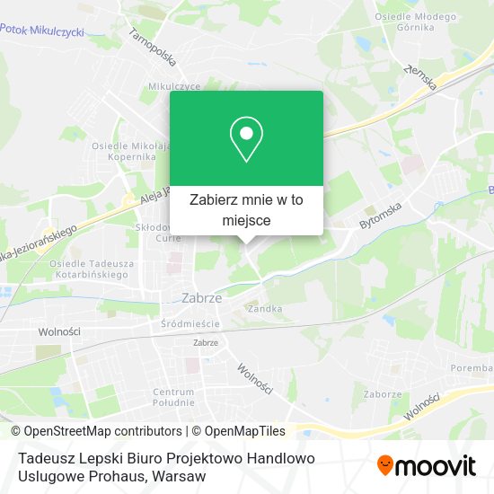 Mapa Tadeusz Lepski Biuro Projektowo Handlowo Uslugowe Prohaus