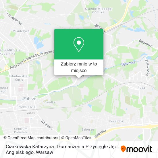 Mapa Ciarkowska Katarzyna. Tłumaczenia Przysięgłe Jęz. Angielskiego