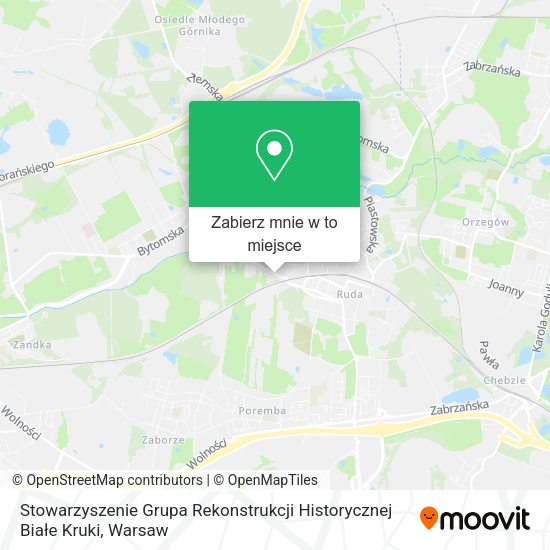 Mapa Stowarzyszenie Grupa Rekonstrukcji Historycznej Białe Kruki