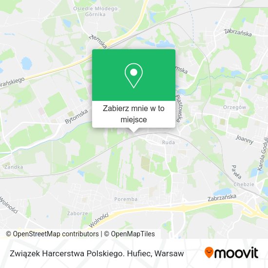 Mapa Związek Harcerstwa Polskiego. Hufiec