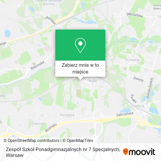 Mapa Zespół Szkół Ponadgimnazjalnych nr 7 Specjalnych