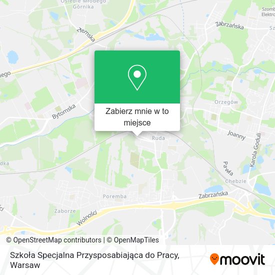 Mapa Szkoła Specjalna Przysposabiająca do Pracy