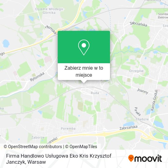 Mapa Firma Handlowo Usługowa Eko Kris Krzysztof Janczyk