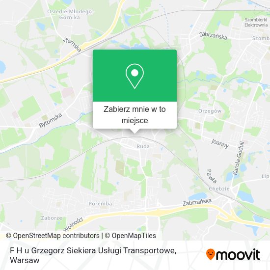 Mapa F H u Grzegorz Siekiera Usługi Transportowe