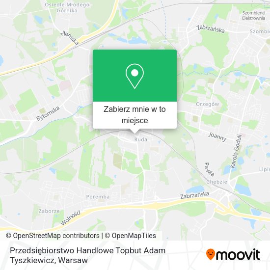 Mapa Przedsiębiorstwo Handlowe Topbut Adam Tyszkiewicz