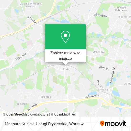 Mapa Machura-Kusiak. Usługi Fryzjerskie