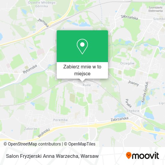 Mapa Salon Fryzjerski Anna Warzecha