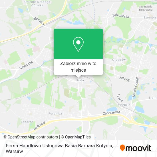 Mapa Firma Handlowo Uslugowa Basia Barbara Kotynia