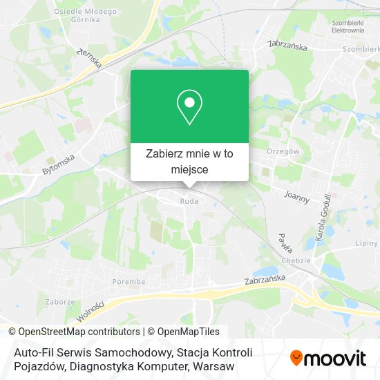 Mapa Auto-Fil Serwis Samochodowy, Stacja Kontroli Pojazdów, Diagnostyka Komputer