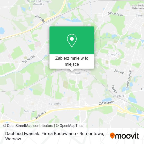 Mapa Dachbud Iwaniak. Firma Budowlano - Remontowa