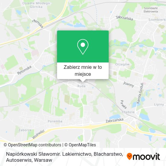 Mapa Napiórkowski Sławomir. Lakiernictwo, Blacharstwo, Autoserwis