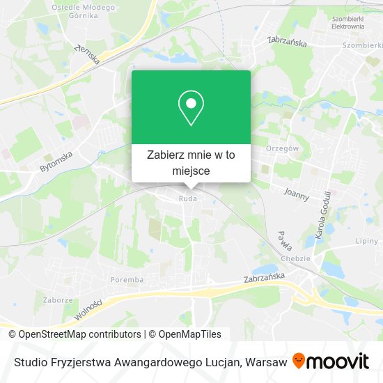 Mapa Studio Fryzjerstwa Awangardowego Lucjan