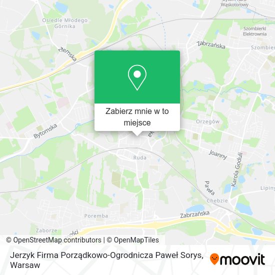 Mapa Jerzyk Firma Porządkowo-Ogrodnicza Paweł Sorys