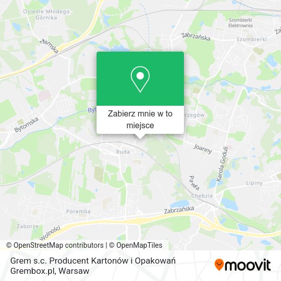 Mapa Grem s.c. Producent Kartonów i Opakowań Grembox.pl