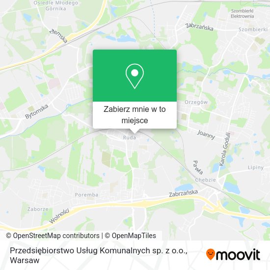 Mapa Przedsiębiorstwo Usług Komunalnych sp. z o.o.