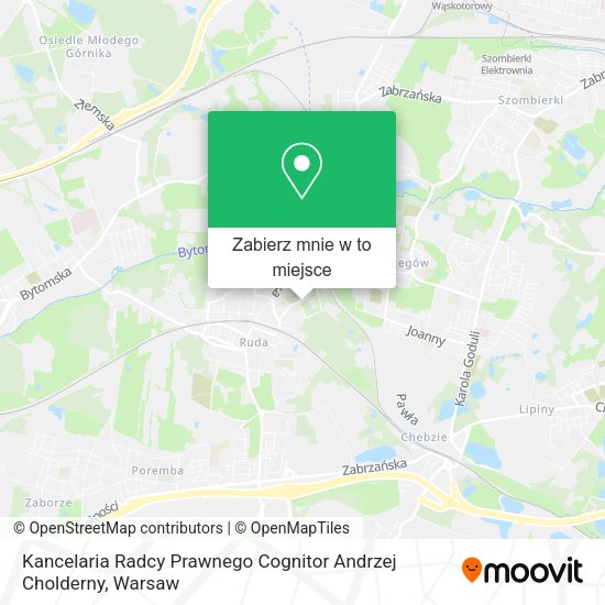 Mapa Kancelaria Radcy Prawnego Cognitor Andrzej Cholderny