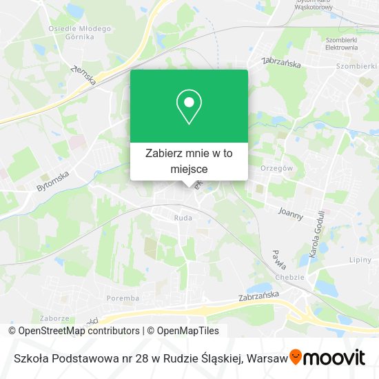 Mapa Szkoła Podstawowa nr 28 w Rudzie Śląskiej