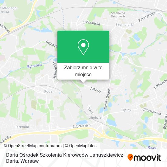 Mapa Daria Ośrodek Szkolenia Kierowców Januszkiewicz Daria