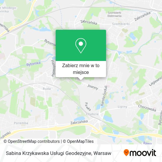 Mapa Sabina Krzykawska Usługi Geodezyjne