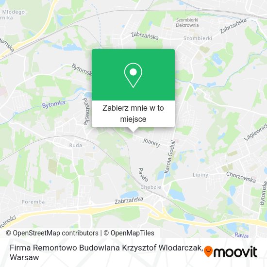 Mapa Firma Remontowo Budowlana Krzysztof Wlodarczak