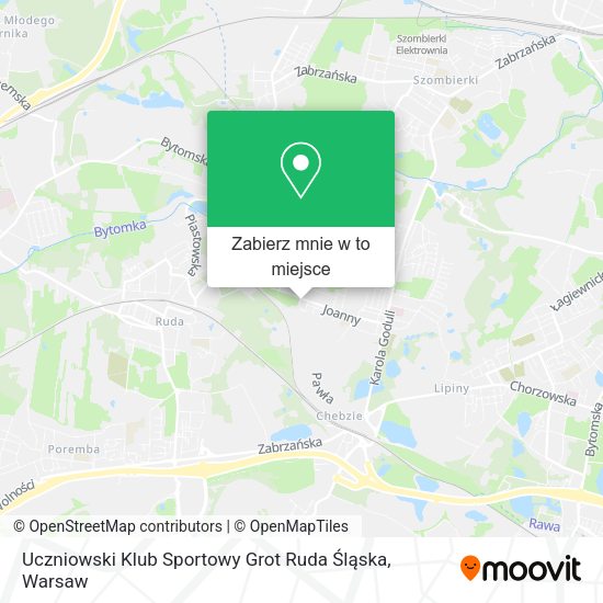 Mapa Uczniowski Klub Sportowy Grot Ruda Śląska