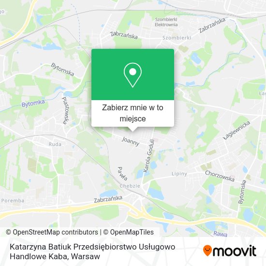 Mapa Katarzyna Batiuk Przedsiębiorstwo Usługowo Handlowe Kaba