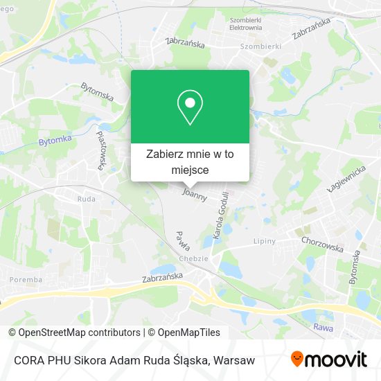 Mapa CORA PHU Sikora Adam Ruda Śląska