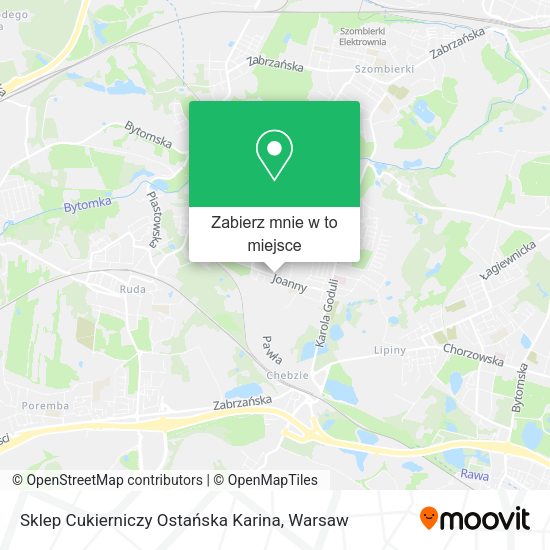 Mapa Sklep Cukierniczy Ostańska Karina