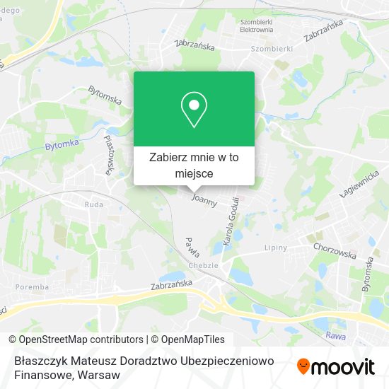 Mapa Błaszczyk Mateusz Doradztwo Ubezpieczeniowo Finansowe