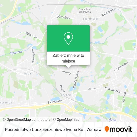 Mapa Pośrednictwo Ubezpieczeniowe Iwona Kot