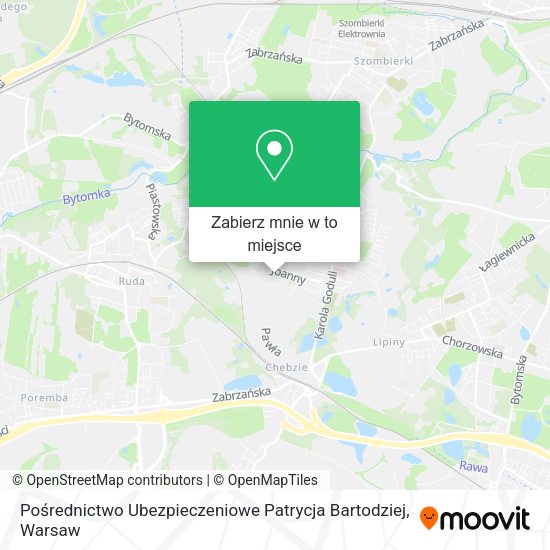 Mapa Pośrednictwo Ubezpieczeniowe Patrycja Bartodziej