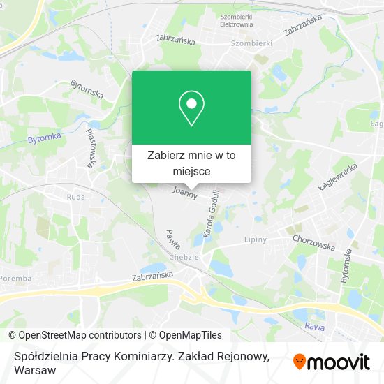 Mapa Spółdzielnia Pracy Kominiarzy. Zakład Rejonowy