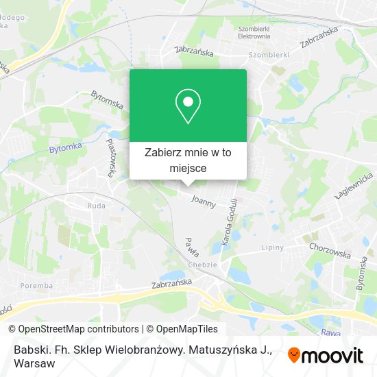 Mapa Babski. Fh. Sklep Wielobranżowy. Matuszyńska J.