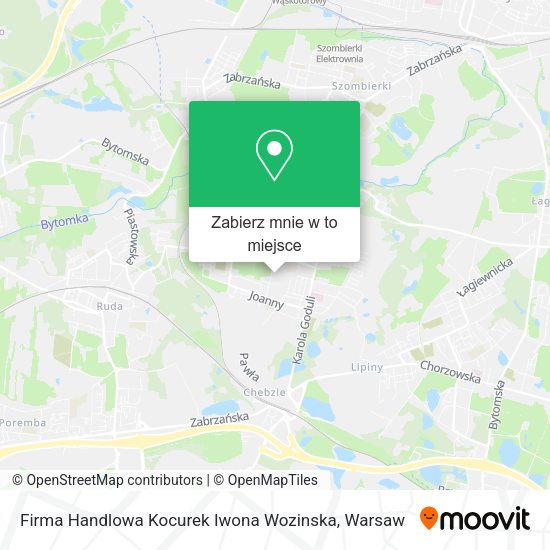 Mapa Firma Handlowa Kocurek Iwona Wozinska