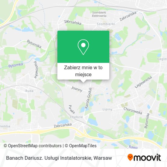 Mapa Banach Dariusz. Usługi Instalatorskie