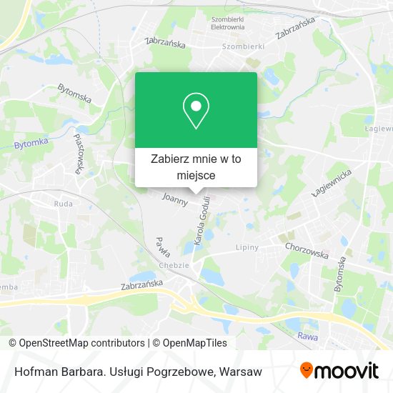 Mapa Hofman Barbara. Usługi Pogrzebowe