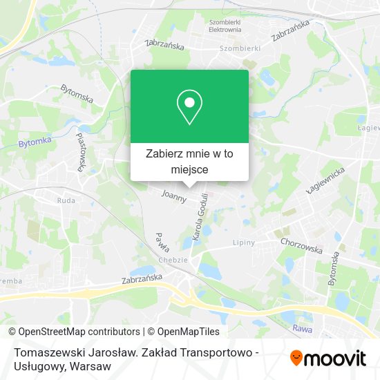 Mapa Tomaszewski Jarosław. Zakład Transportowo - Usługowy