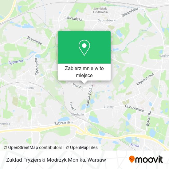 Mapa Zakład Fryzjerski Modrzyk Monika