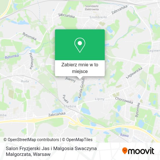 Mapa Salon Fryzjerski Jas i Malgosia Swaczyna Malgorzata