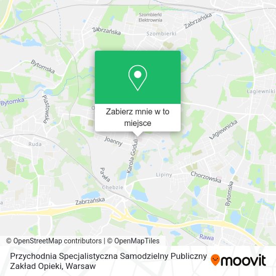 Mapa Przychodnia Specjalistyczna Samodzielny Publiczny Zakład Opieki