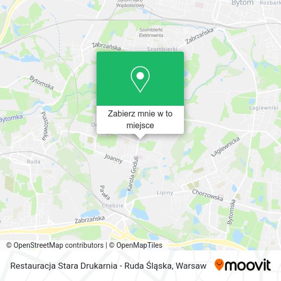 Mapa Restauracja Stara Drukarnia - Ruda Śląska