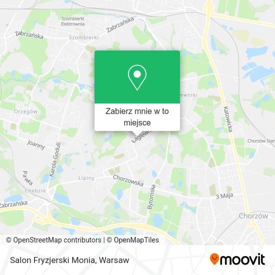 Mapa Salon Fryzjerski Monia