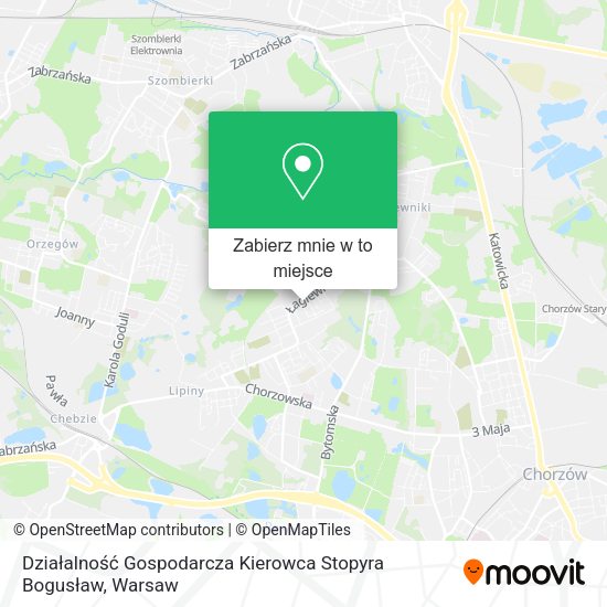 Mapa Działalność Gospodarcza Kierowca Stopyra Bogusław