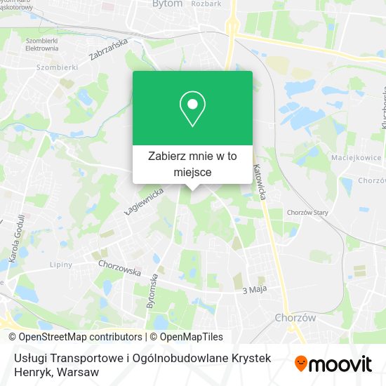 Mapa Usługi Transportowe i Ogólnobudowlane Krystek Henryk