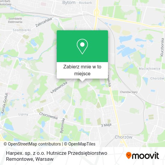 Mapa Harpex. sp. z o.o. Hutnicze Przedsiębiorstwo Remontowe