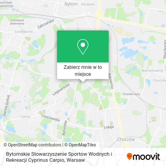 Mapa Bytomskie Stowarzyszenie Sportow Wodnych i Rekreacji Cyprinus Carpio